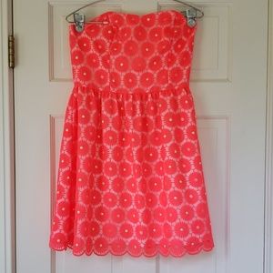 Lilly Pulitzer Strapless Lace Dress